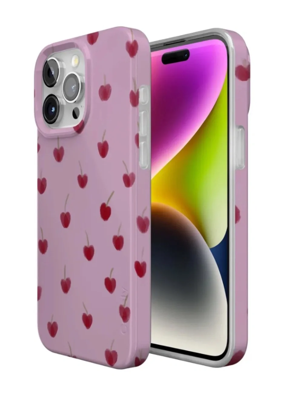 Casely iPhone 15 Pro Very Cherry Painted Cherries Case
